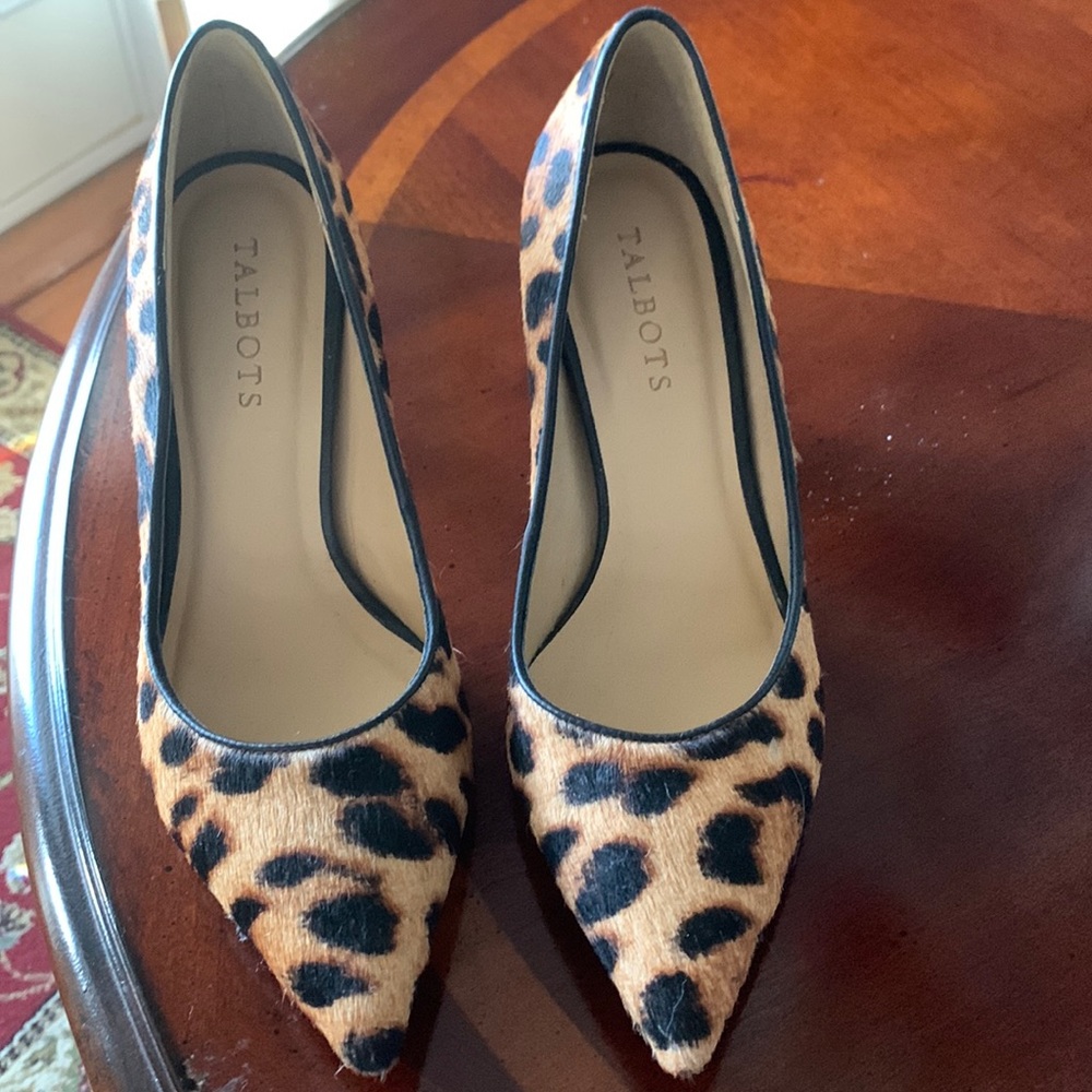 Leopard print  heels from Talbots
